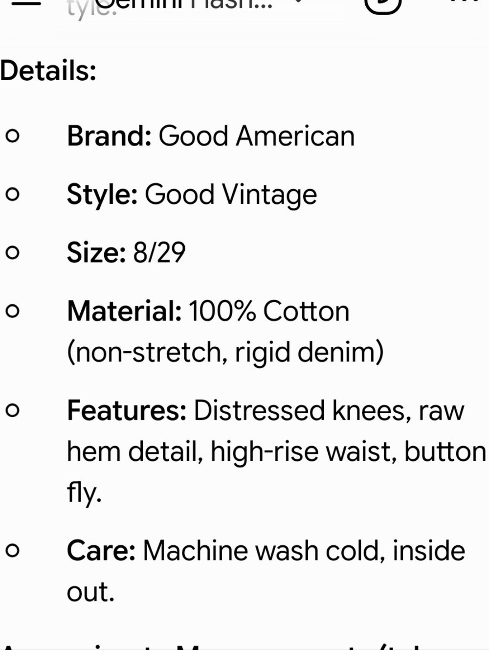 Good American Good Vintage High Rise Distressed Straight Leg Cotton Jeans, 8/29 - Picture 15 of 15